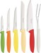Tramontina Since 1911, Made In Brazil Plenus 6 Pieces Knife Set With Stainless Steel Blade And Multicolor Polypropylene Handle