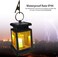 Generic Solar Lantern Hanging Light Outdoor Led Lamp Candle Effect Path Garden Auto Light Sensor Table Yellow Warm Anti-Rust Metal Lamp Decorative Wireless Outdoor Patio Yard Camping Tent Umbrella