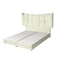 In House Milano Velvet Bed Frame - King - 200x180 cm - Ivory