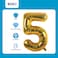 Markq 40 inch Number Balloons, Large Gold Foil Helium Balloons for Anniversary Wedding Birthday Party Decoration Supplies (Number 5)