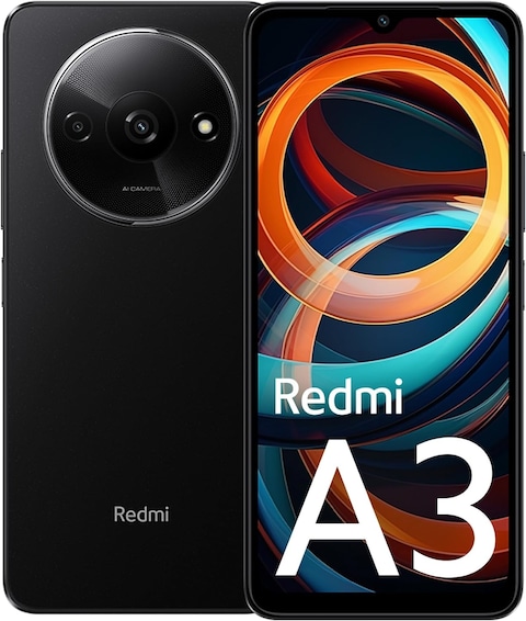 Redmi A3, 3GB RAM, 64GB, Midnight Black