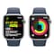 Apple Watch Series 9 LTE 45mm Silver Stainless Steel Storm Blue Sport Band Medium/Large