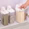 4pcs Cereal &amp; Dry Food Storage Containers with Measuring Cup, Airtight Plastic Kitchen Storage Organizer, Clear Food Storage Box for Flour, Sugar, Rice   BPA Free Container with Locking Lids