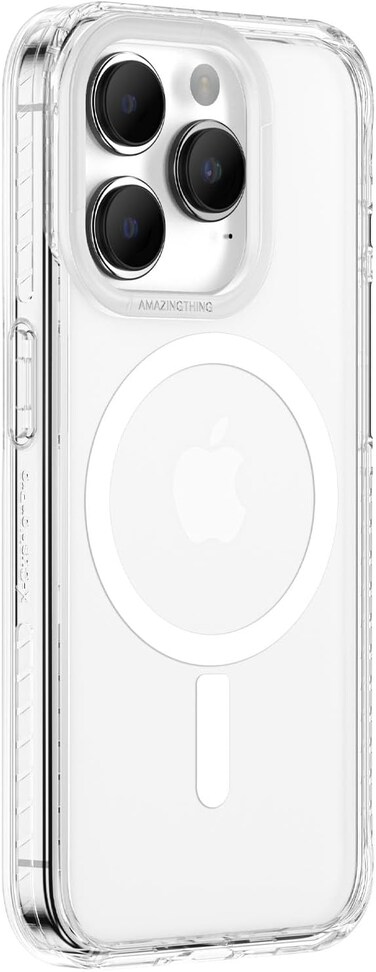 Amazing Thing Titan Pro MAG for iPhone 15 PRO case cover compatible with MagSafe [10 feet Drop Proof] - Clear