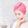3Ctech 2 Pack Hair Towel Wrap Turban Microfiber Drying Bath Shower Head Towel With Buttons Quick Magic Dryer Dry Hair Hat Wrapped Bath Cap (F)