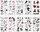 Temporary Tattoo Cute Star Tattoo Sticker Love Women Body Finger Art Waterproof Tatoo 10 Sheets