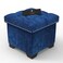 Eccentric Stool Cum End Table with Storage Blue