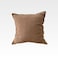 Luna Home 1 Piece 50*50cm Size, 100% Linen Cushion Cover, Solid Amber Brown