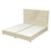 In House Granada Velvet Bed Frame - Single - 200x100 cm - Beige