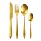 هوم ديكو فاكتوري إم 8 طقم أدوات مائدة من الستانلس ستيل بتأثير ذهبي، 16 قطعة