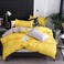 GOLDEN HOME  6-Piece Single Size Duvet Cover Set, 1 Duvet Cover + 1 Fitted Sheet + 4 Pillow Cases, Microfibre, Muesli