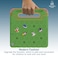 Moxedo Rugged Protective EVA Silicone Kids Case Cover, Shockproof DIY 3D Cartoon Pattern With Pencil Holder, Stand And HAndle Grip Compatible For Apple iPad 2021 (9th Gen) 10.2 inch (Green)