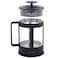 Any Morning French Press Coffee and Tea Maker, Borosilicate Glass Coffee Press, Stainless Steel Filter, Durable and Heat Resistant, Black (1000 ml, 33.8 oz, 4 Cup)