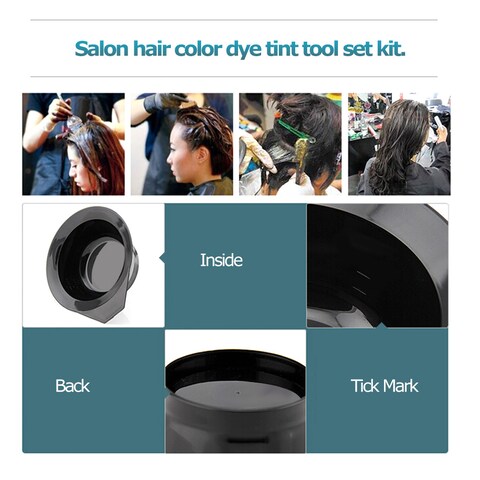 Generic-5Pcs Hairdressing Brushes Bowl Combo Salon Hair Color Dye Tint Tool Set Kit