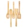 Royalford 5 Pcs Bamboo Kitchen Tools Set - Wooden Solid Turner, Spatula, Slotted Spoon &amp; Turner Kitchen Essentials Cooking Utensils Tool Set, Cutlery Set For Natural And Eco-Friendly Cooking Tools