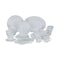 Royalford 50 Pcs Opalware Dinner Set, Rf10202, Assorted Design, Lightweight, Beautiful Design Opal Dishes Sets Service For 6