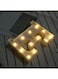 Voberry - Alphabet Led Letter Lights Light Up Plastic Letters Standing Hanging E White 22X18X4.5Centimeter