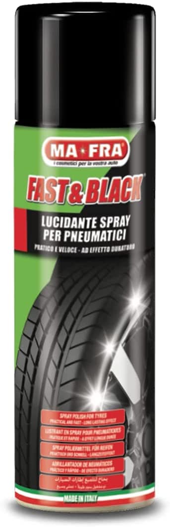 Buy Ma-Fra Fast And Black Tyre Polish Spray For Car Care 500 ml Online ...