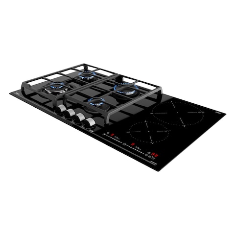 Teka JZC 96342 BBB Gas on glass + Induction hob with Direct Functions and 6 cooking zones in 90
