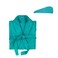 Lushh 100% Cotton Shawl Bathrobe for Women with Hair Towel Wrap, Highly Absorbent Terry Bathrobe  (L/XL) and Quick Magic Dryer Hair Towel Wrap, Teal