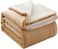 Dream Bell Sherpa Bed Blanket King Size Twin Plush Throw Blanket Fleece Reversible Flannel Blanket - Beige