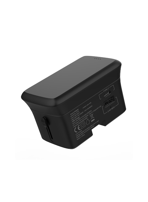 CAROSKI Universal Travel Adapter 3.4A - 5000mah Power Bank with Type-C Fast Charging Adaptor for iPhone - Samsung - Tablet