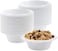 Lavish [ 50- Piece ] Disposable 8 Ounce White Plastic Desert Soup Bowls