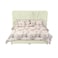 In House Geneva Velvet Bed Frame - King - 200x180 cm - Ivory