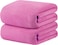 2-Pc Microfiber Bath Sheet Pink/Sky Blue 80x160cm Soft Microfiber Beach Towel Super Absorbent, Fast Drying and Durable Microfiber Bath Towel
