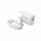 mpBLBERRI BLB-T101 20w USB-A &amp; USB-C PD Fast Charger, Micro-USB Cable, White