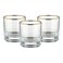 Blackstone Double Old Fashioned Gold Rim Short Tumblers Glass TU2102 300ml 3 PCS