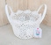 Multipurpose Storage White Cotton Basket 23x15cm
