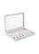 East Lady Flannelette Glass Plate Jewellery Box Grey 24.5x35cm