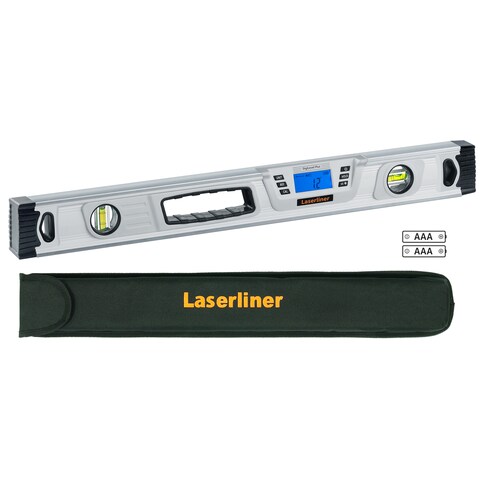 Laserliner Digital Spirit Level 360&deg; Angle Magnetic Electronic Spirit Level Tool, Angle Slope with LCD Display, Vertical &amp; Horizontal for Construction Carpenter Craftsman Home Professional, 081.251A