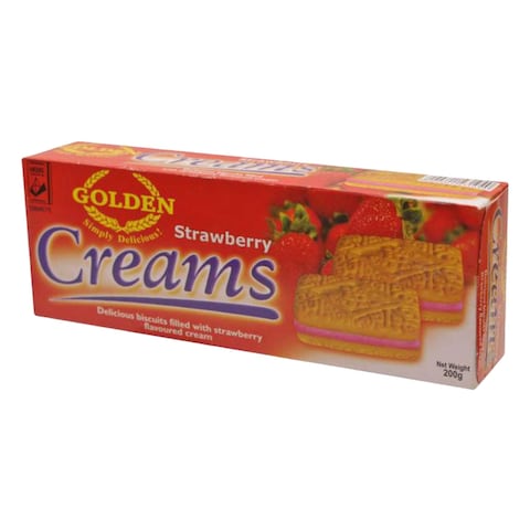 Golden Strawberry Cream Biscuits 200g
