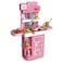 Little Story ROLE PLAY CHEF/KITCHEN/RESTAURANT TOY SET LUGGAGE CASE (41 Pcs) INBUILT LIGHT &amp; SOUND - Pink, 4-IN-1 Mode