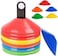 ULTIMAX Agility Training Sports Cones, Soccer Cones with Holder for Soccer Training, Training Soccer Cones, Agility and Speed Training, Sport Marker Disc (Multicolor) (7.8 Inches, 100 Pcs-Multicolor)