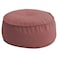 In House Round Decorative Linen Bean Bag - 90x25 cm - Dark Pink