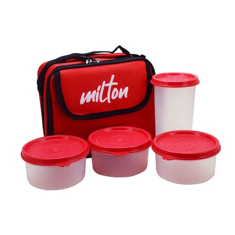 Milton Meal Combi Lunch Box Set Black/Clear 400ml+280ml