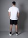 Mei Stylish Men T-Shirt And Shorts Set Suitable For Indoor And Outdoor, XXL Size, White &amp; Black
