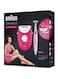 Braun 2-Piece Silk Epil Epilator And Bikini Trimmer Set Raspberry Pink/White 22x20x9centimeter