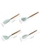 10-Piece Cooking Utensils Kitchen Set Green/Brown