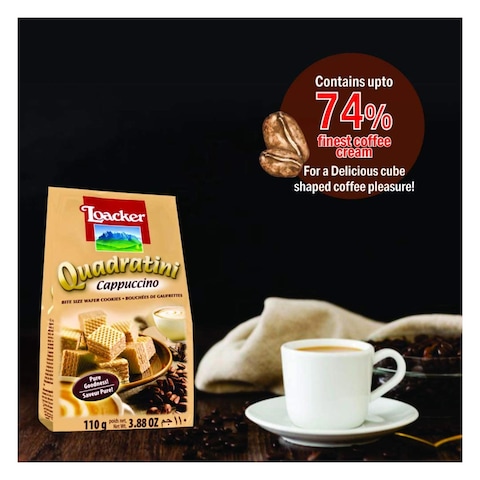 LOACKER QUADRATINI CAPPUCCINO110G
