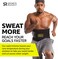 Sports Research Sweet Sweat Waist Trimmer, Black/Yellow Logo, Premium Waist Trainer Band For Men &amp; Women