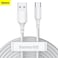 Baseus Type C Cable 1.5m 2Pack Fast Charging 5A USB A to USB C Data Cable Compatible with Samsung Galaxy, Nintendo Switch, Huawei MateBook X Pro, iPad mini 6 and many more White