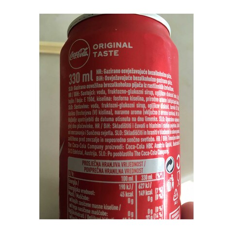 Coca Cola Original Taste Soft Drink Can - 300ml