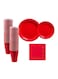 48-Piece Red Disposable Party Packs Tableware Set