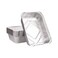 Aluminium Rectangle Containers 1900ml With Lids Heavy Duty Aluminum Containers with Board Lids for Baking Reusable Takeaway Containers, Cooking, Roasting, 10 Pieces