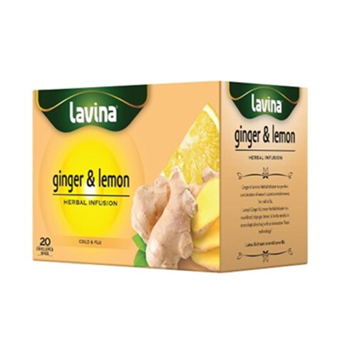 Lavina Ginger And Lemon Herbal Infusion Tea 20 Sachets