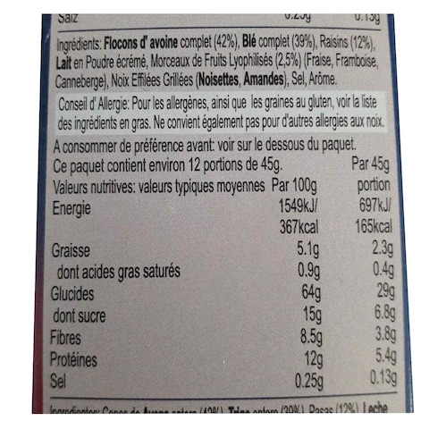 Alpen No Added Sugar Strawberry Cranberry And Raspberry Muesli Cereal 560g